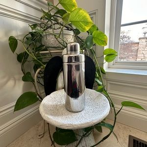 elit vodka silver shiny cocktail shaker - three pieces